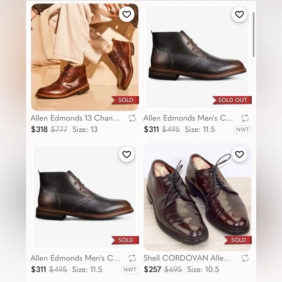 Allen Edmonds Chandler Weatherproof Chukka Boots Shoes Mens 10.5D Wide Tan Brown - Picture 14 of 15